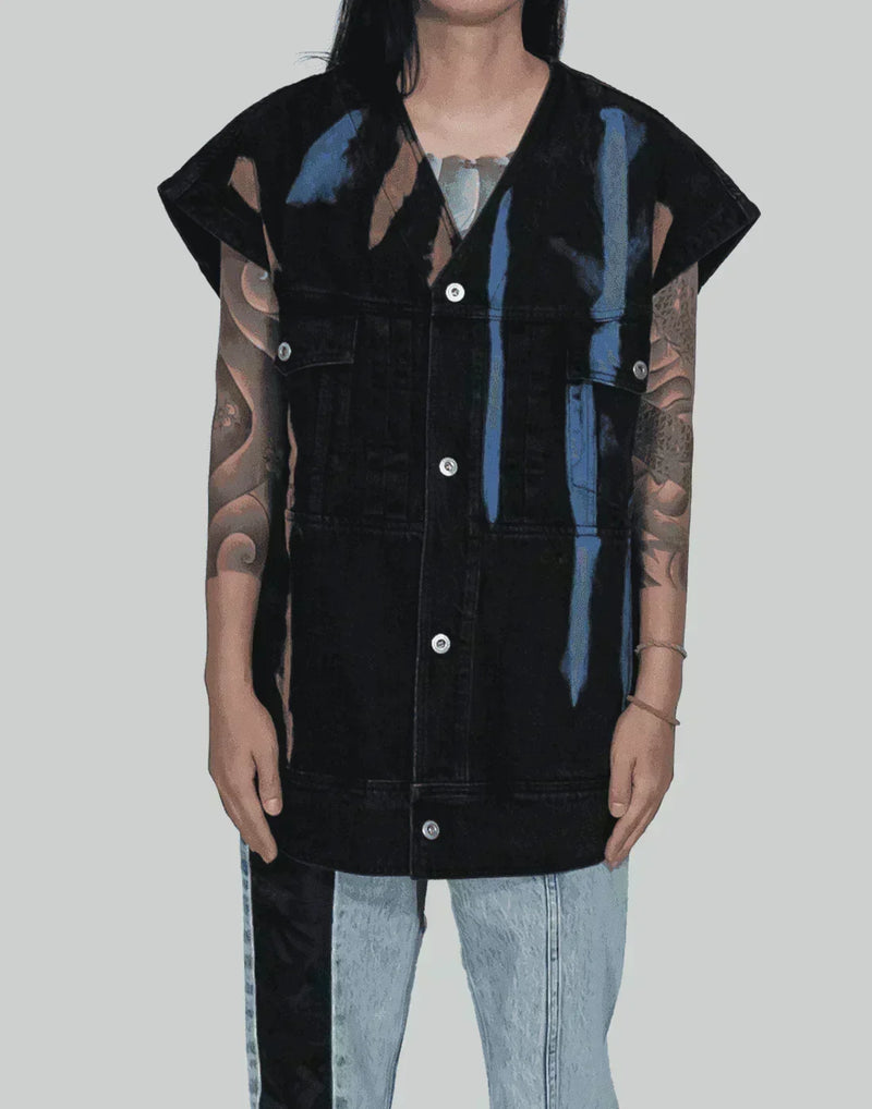 FENG CHEN WANG - TIE-DYED DENIM JACKET - 082plus