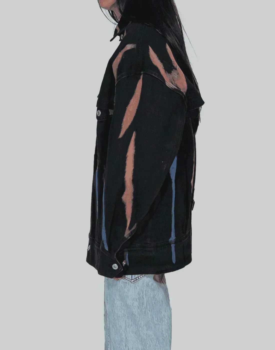FENG CHEN WANG - TIE-DYED DENIM JACKET - 082plus