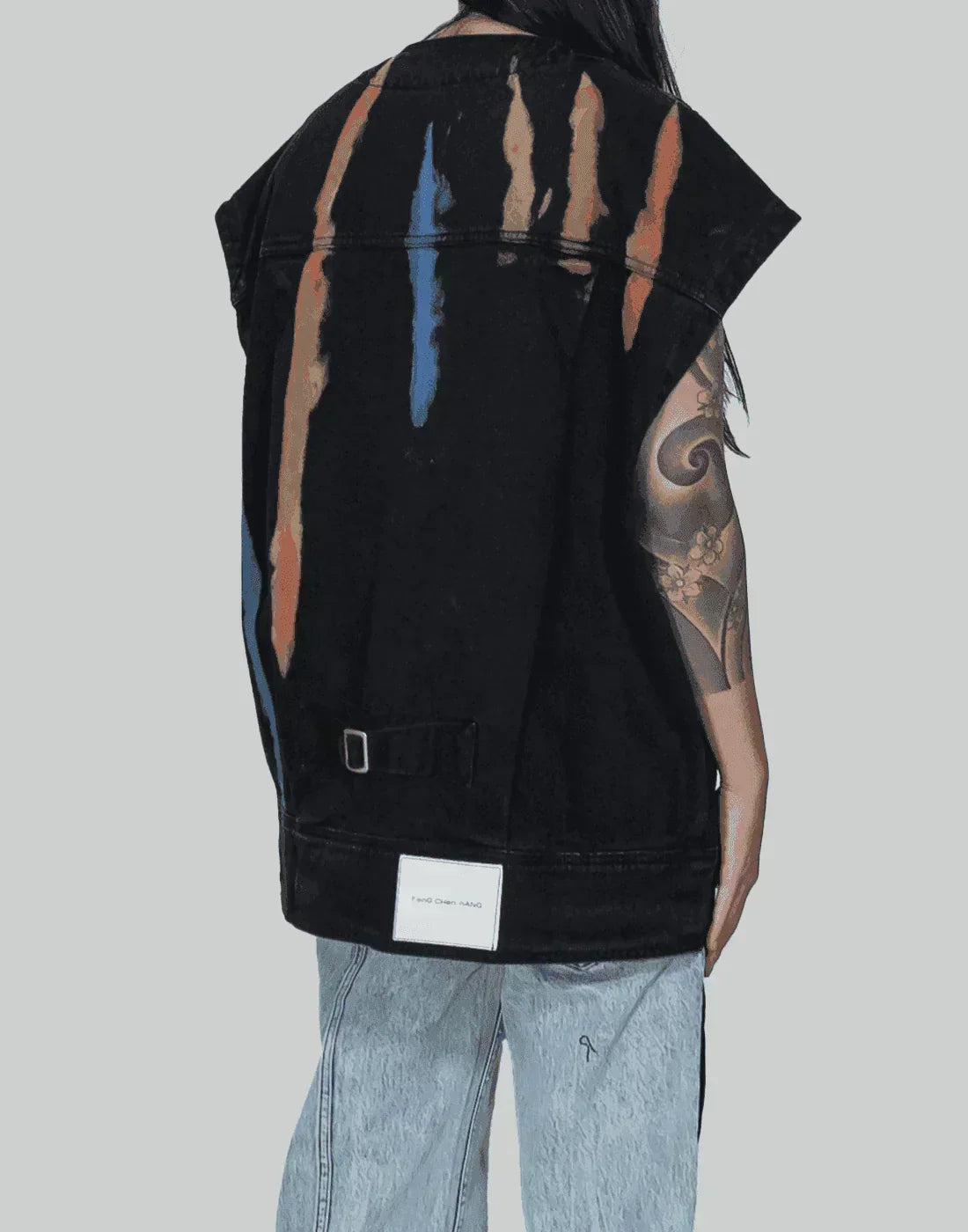 FENG CHEN WANG - TIE-DYED DENIM JACKET - 082plus