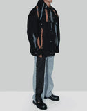 FENG CHEN WANG - TIE-DYED DENIM JACKET - 082plus