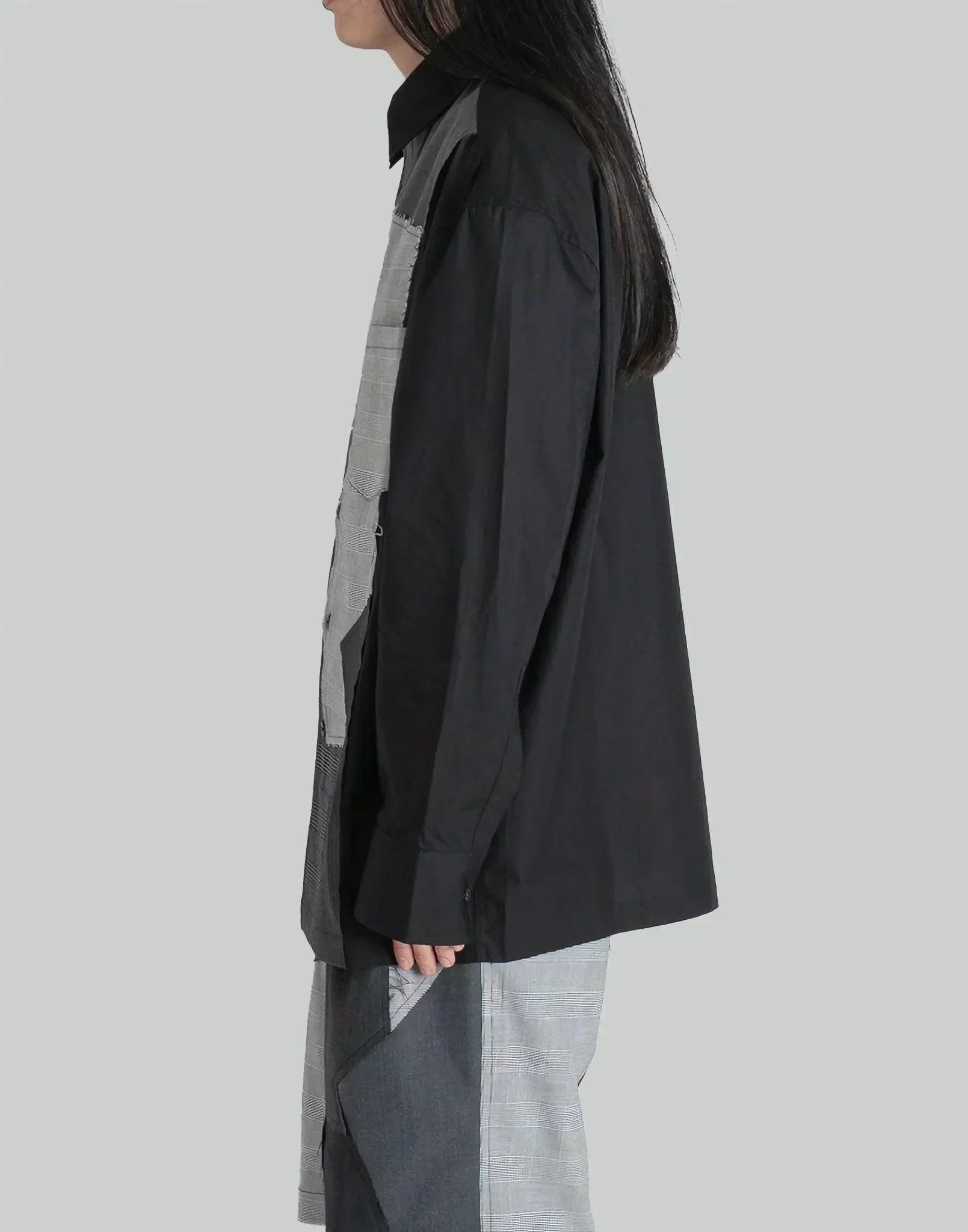 FENG CHEN WANG - WOOLEN STITCHING SHIRT - 082plus