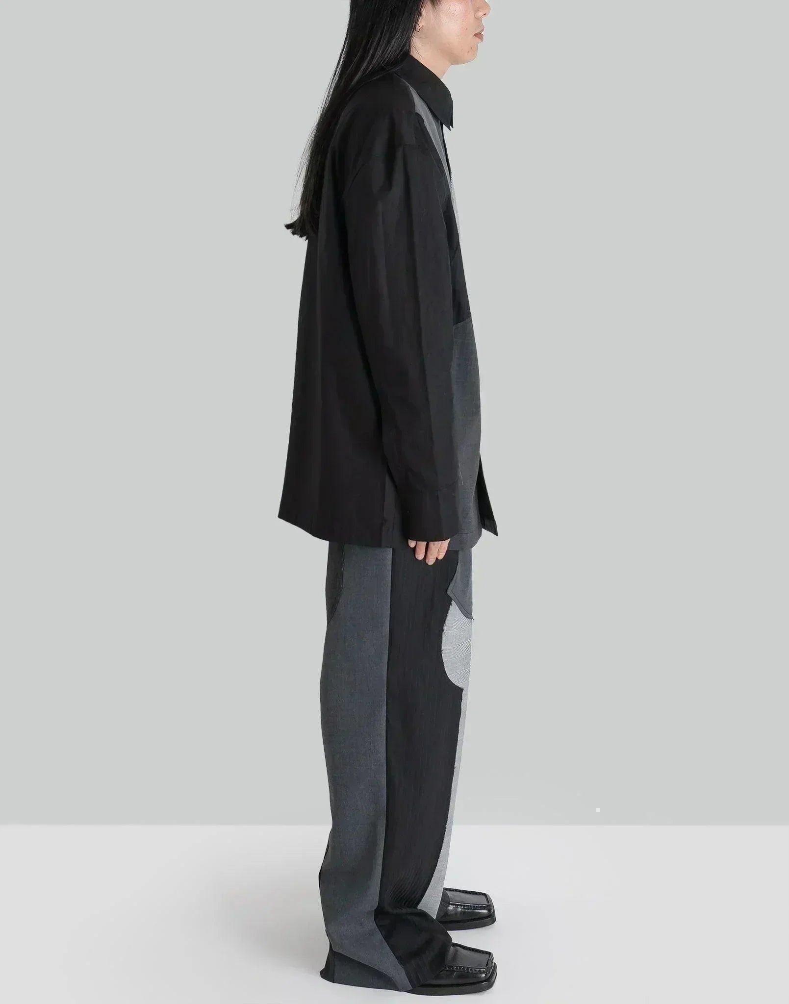 FENG CHEN WANG - WOOLEN STITCHING SHIRT - 082plus