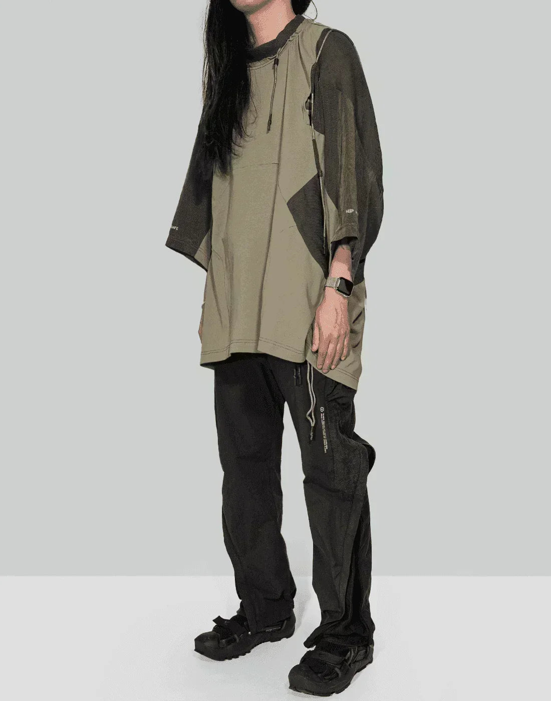 HAMCUS - MESH GP DRAWSTRING PULLOVER - 082plus