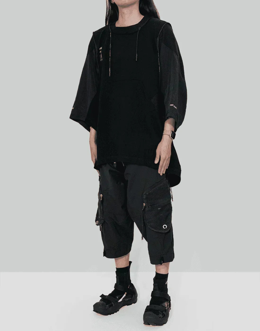 HAMCUS - MESH GP DRAWSTRING PULLOVER - 082plus