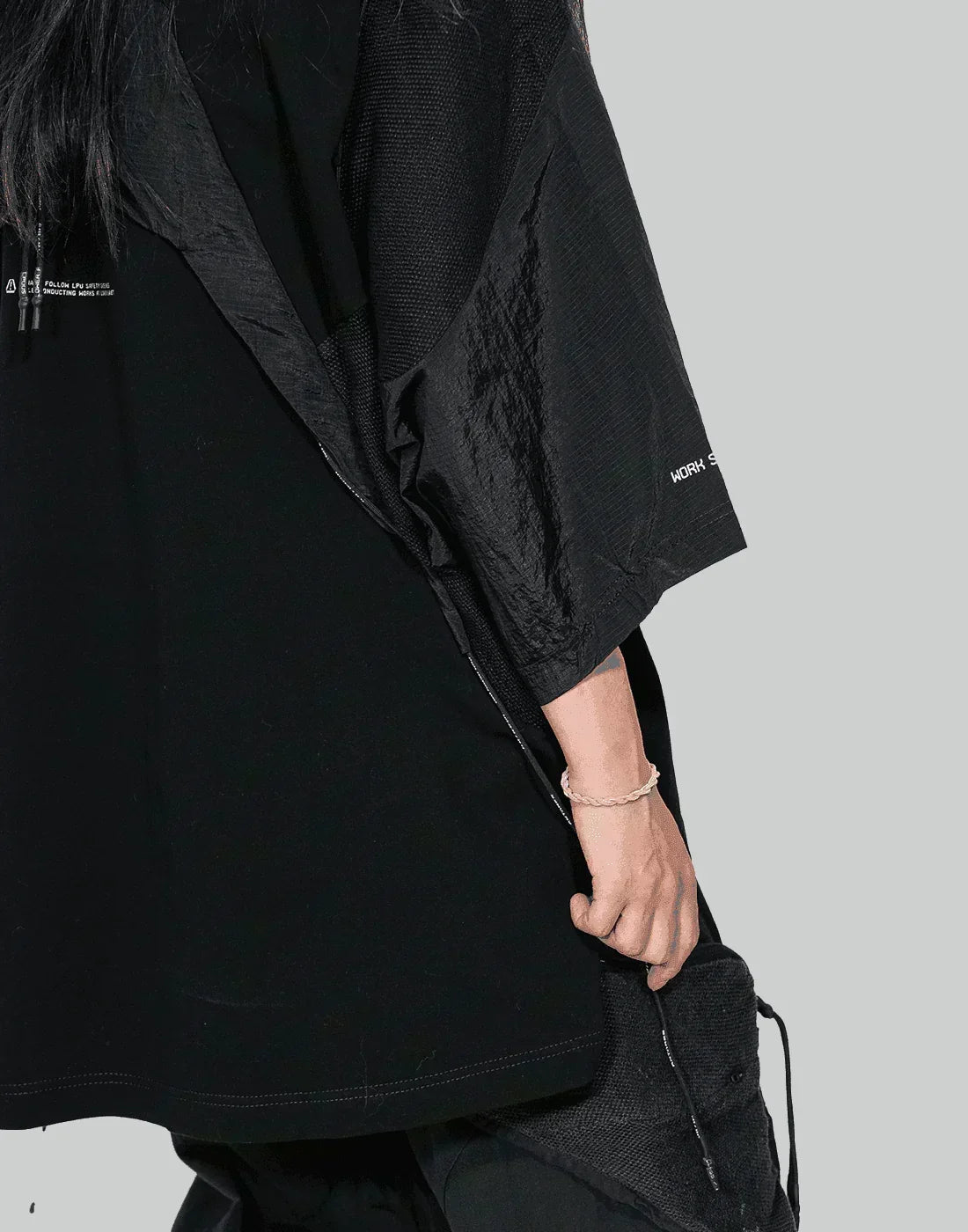 HAMCUS - MESH GP DRAWSTRING PULLOVER - 082plus