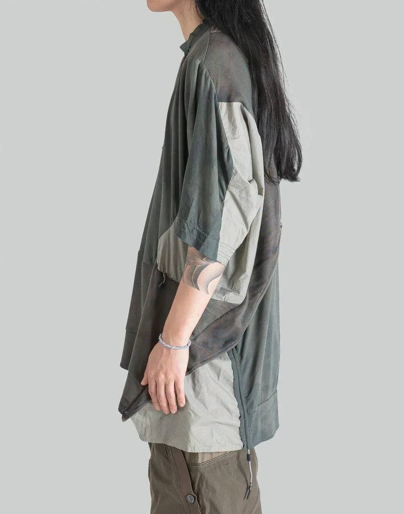 HAMCUS - Rustic Mesh-Perforated Workshirt - 082plus