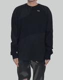 CONTRAST FABRIC L/S SHIRT