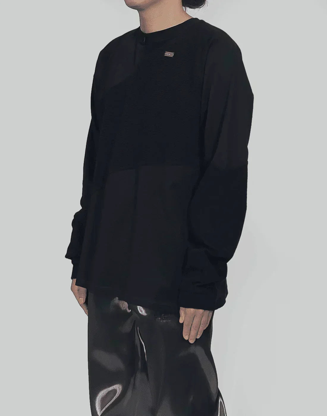 HELIOT EMIL - CONTRAST FABRIC L/S SHIRT - 082plus