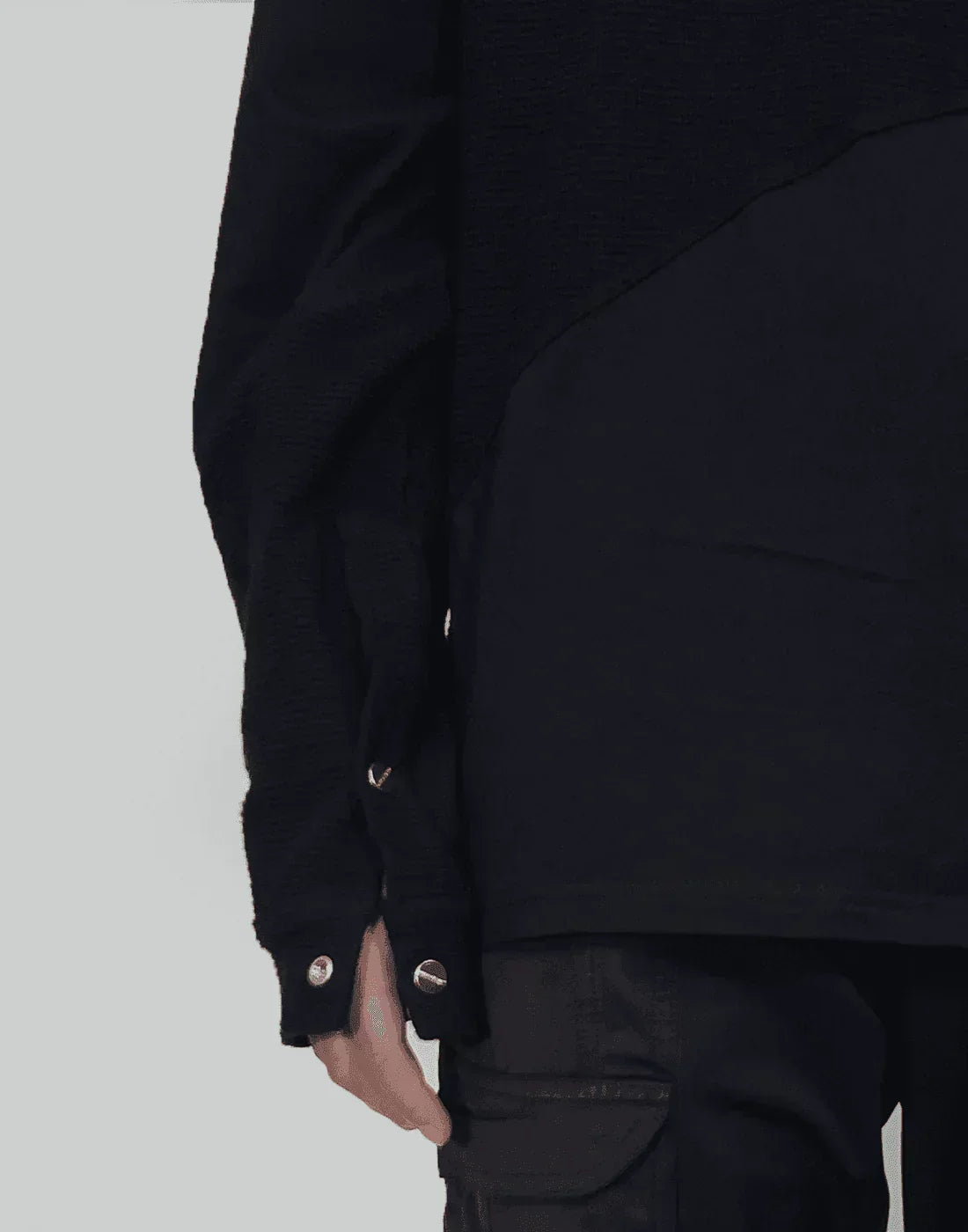 HELIOT EMIL - CONTRAST FABRIC L/S SHIRT - 082plus