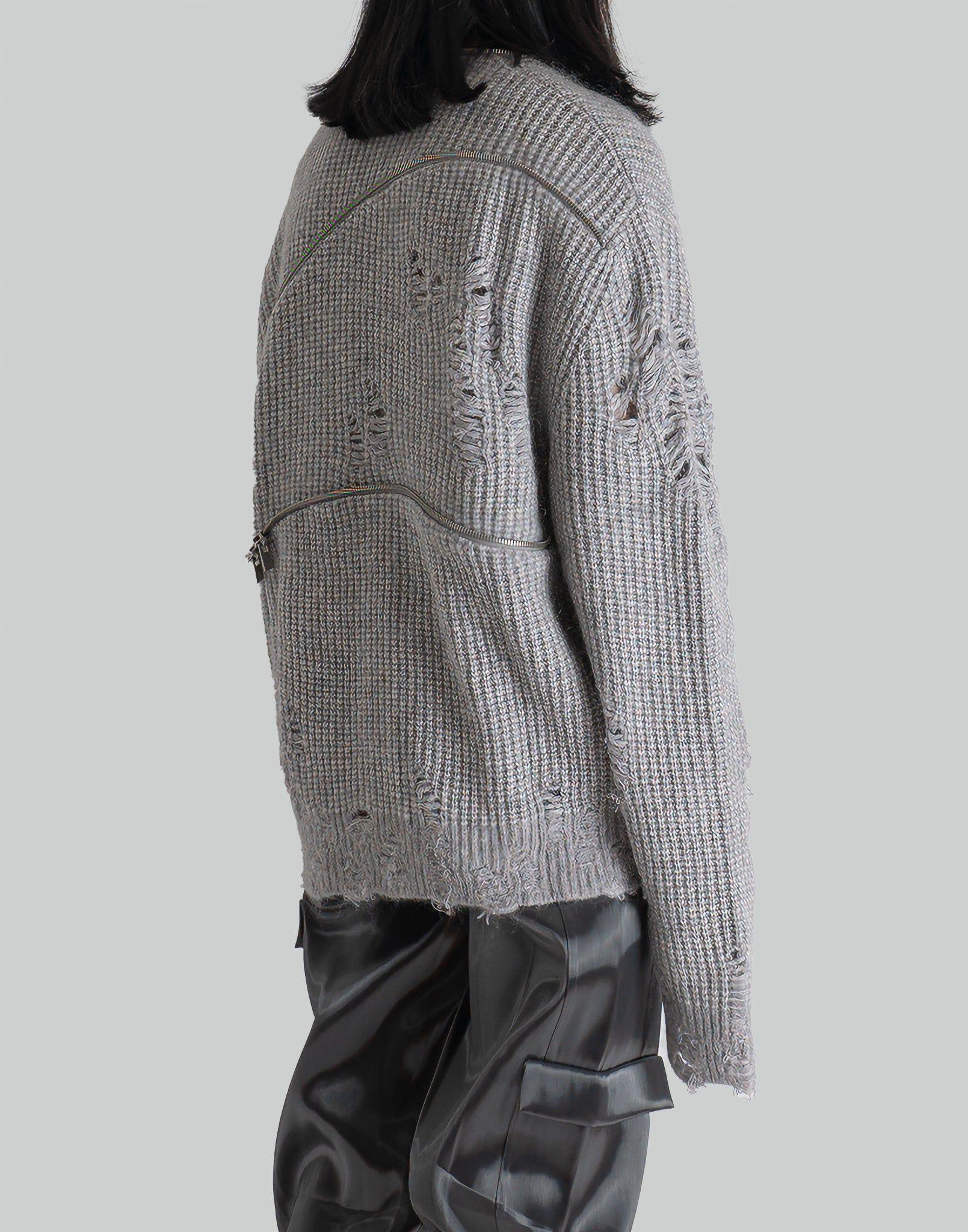 HELIOT EMIL - CONVEX DISTRESSED KNIT - 082plus