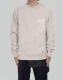 CREWNECK W. SHAPED POCKET