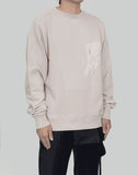 HELIOT EMIL - CREWNECK W. SHAPED POCKET - 082plus