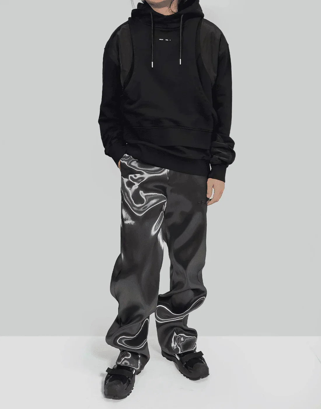 HELIOT EMIL - DECONSTRUCTED TECH HOODIE - 082plus