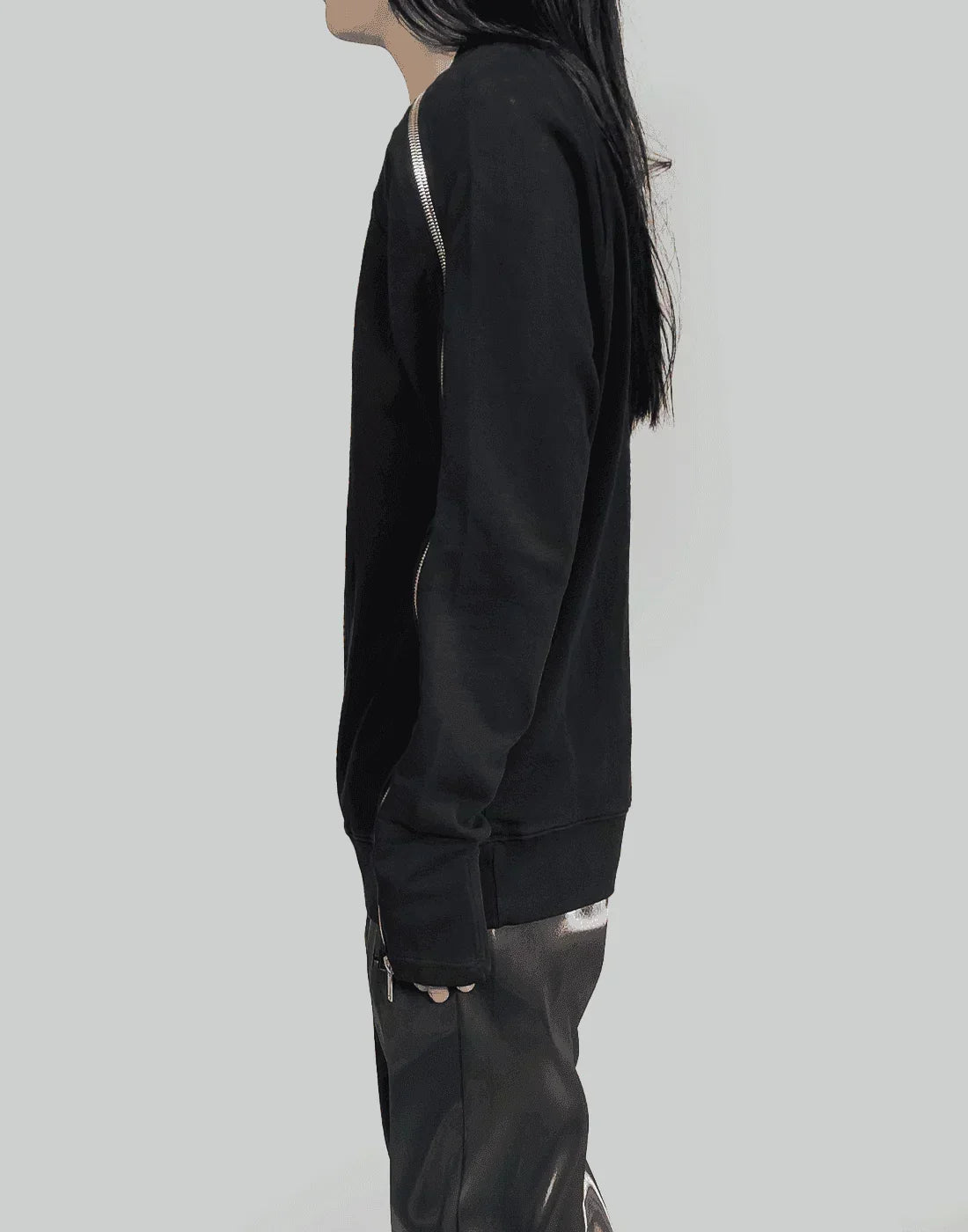 HELIOT EMIL - DOUBLE ZIP CREWNECK - 082plus