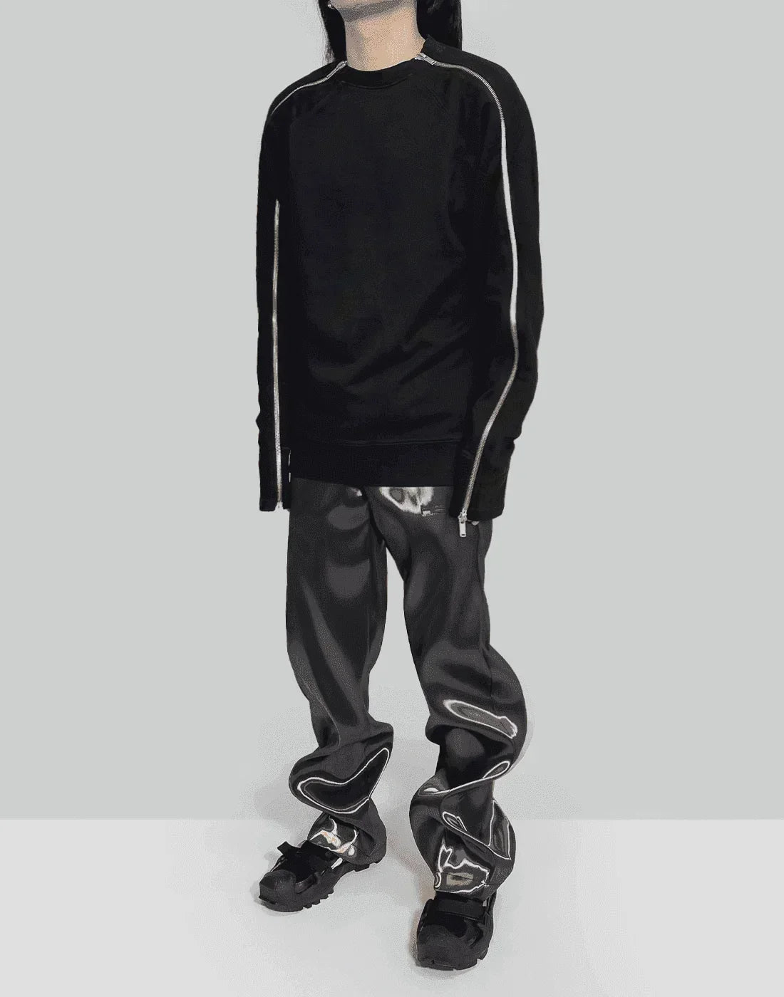 HELIOT EMIL - DOUBLE ZIP CREWNECK - 082plus