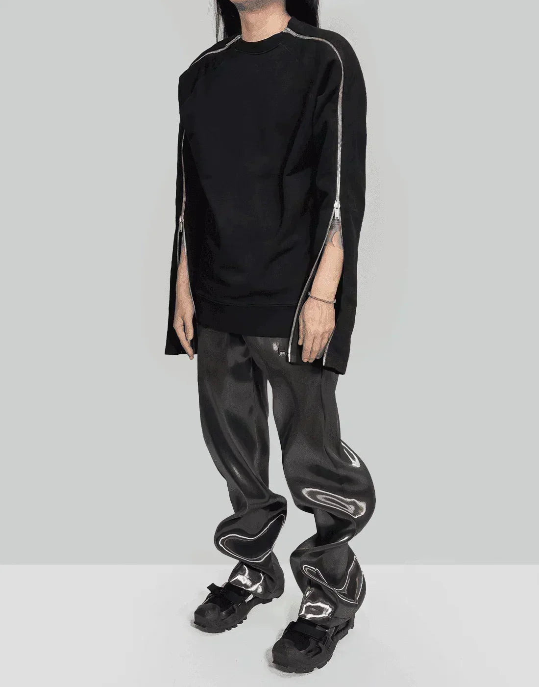 HELIOT EMIL - DOUBLE ZIP CREWNECK - 082plus