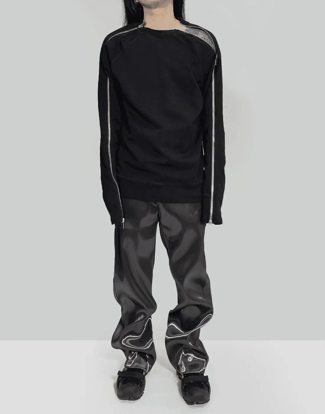 HELIOT EMIL - DOUBLE ZIP CREWNECK - 082plus