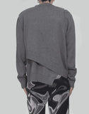 HELIOT EMIL - LAYERED KNIT W. INTARSIA HE LOGO - 082plus
