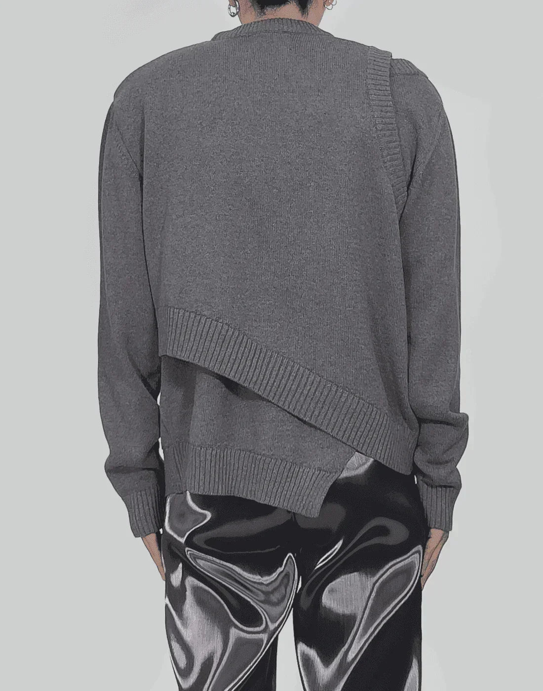 HELIOT EMIL - LAYERED KNIT W. INTARSIA HE LOGO - 082plus