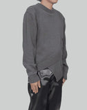 HELIOT EMIL - LAYERED KNIT W. INTARSIA HE LOGO - 082plus