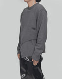 HELIOT EMIL - LAYERED KNIT W. INTARSIA HE LOGO - 082plus