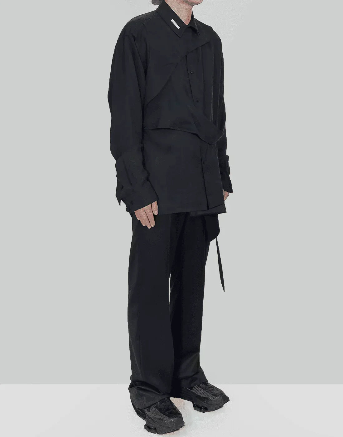 HELIOT EMIL - PANEL TAILORED TROUSERS - 082plus