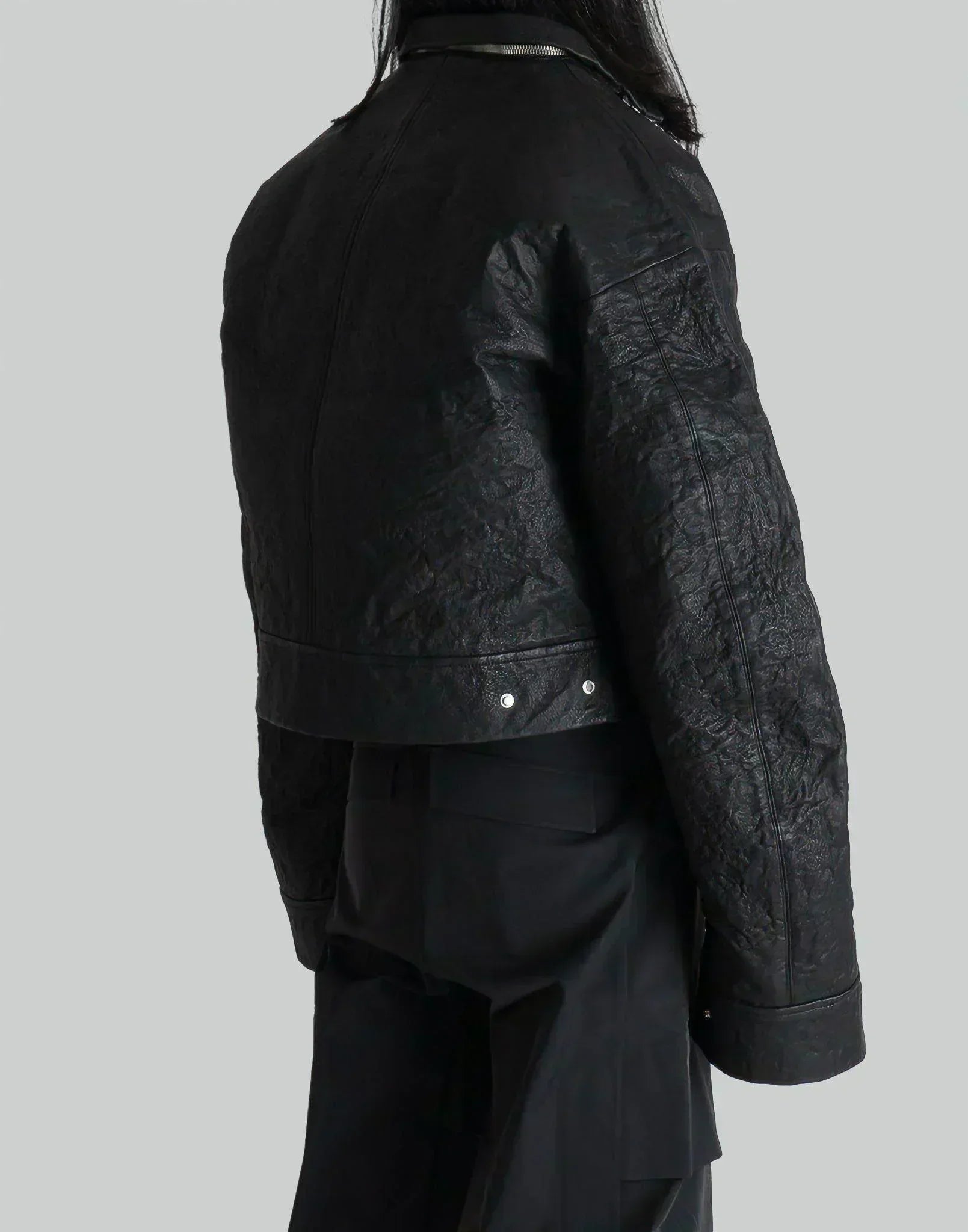 HELIOT EMIL - STIFF LEATHER JACKET - 082plus