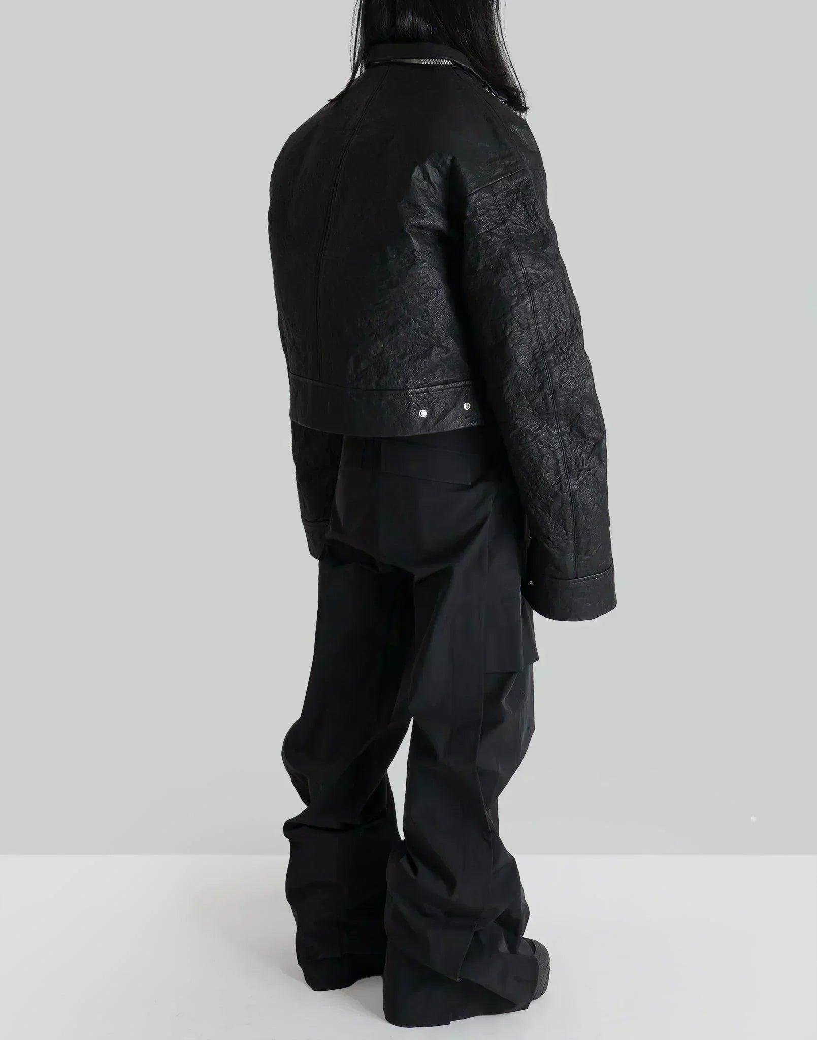 HELIOT EMIL - STIFF LEATHER JACKET - 082plus