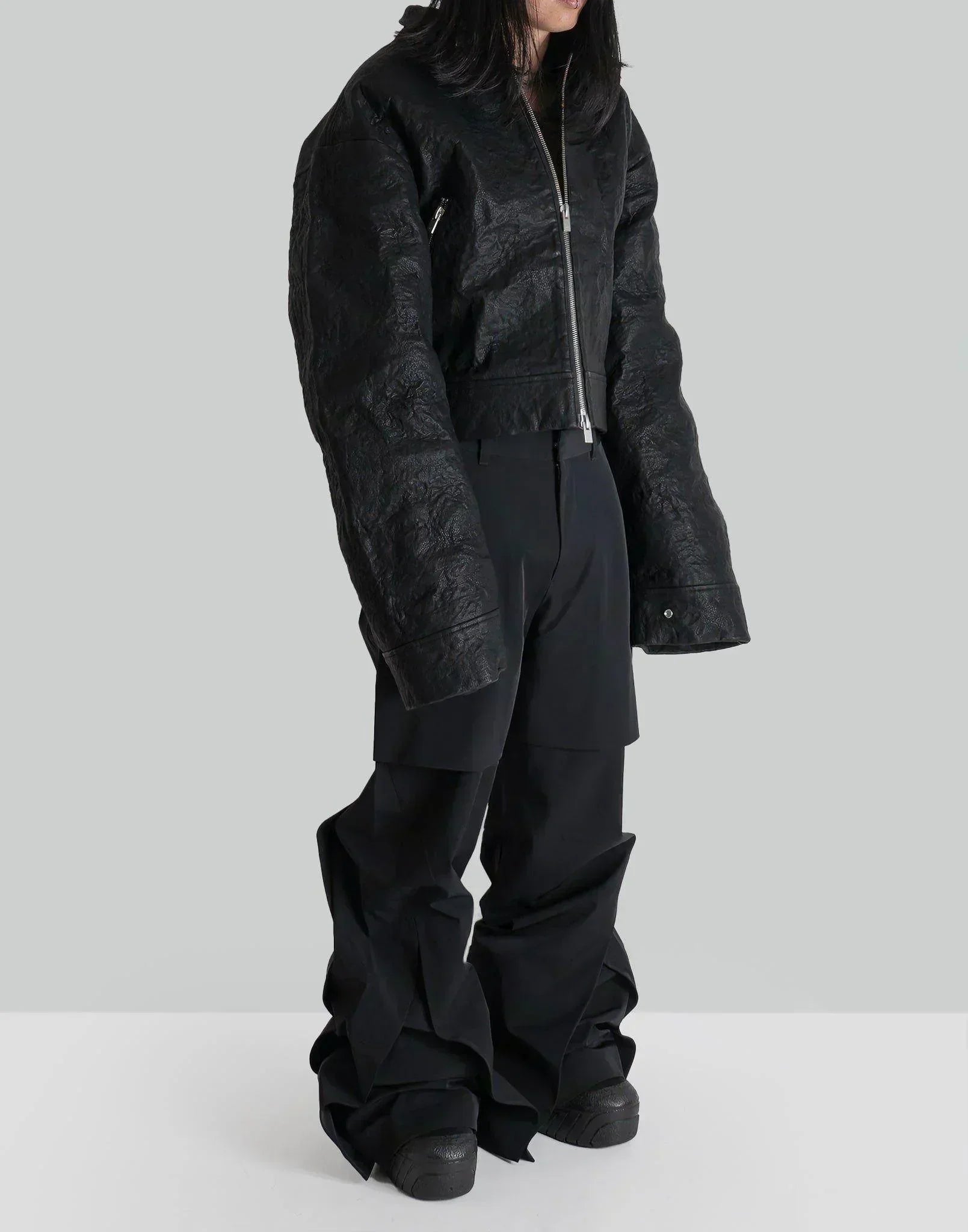 HELIOT EMIL - STIFF LEATHER JACKET - 082plus