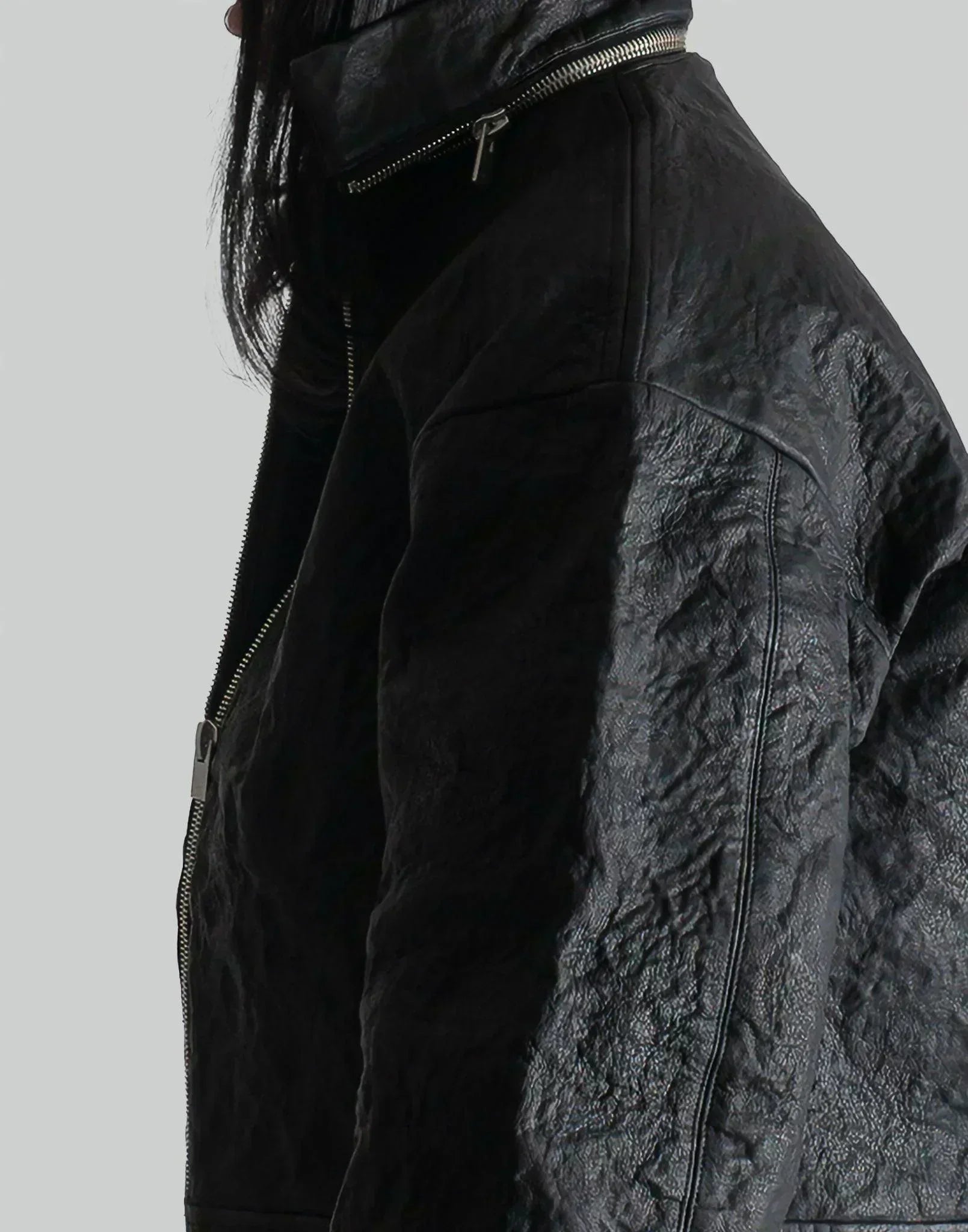 HELIOT EMIL - STIFF LEATHER JACKET - 082plus