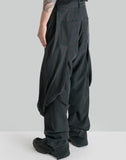 JiyongKim - LAYERED DRAPED TROUSERS - 082plus