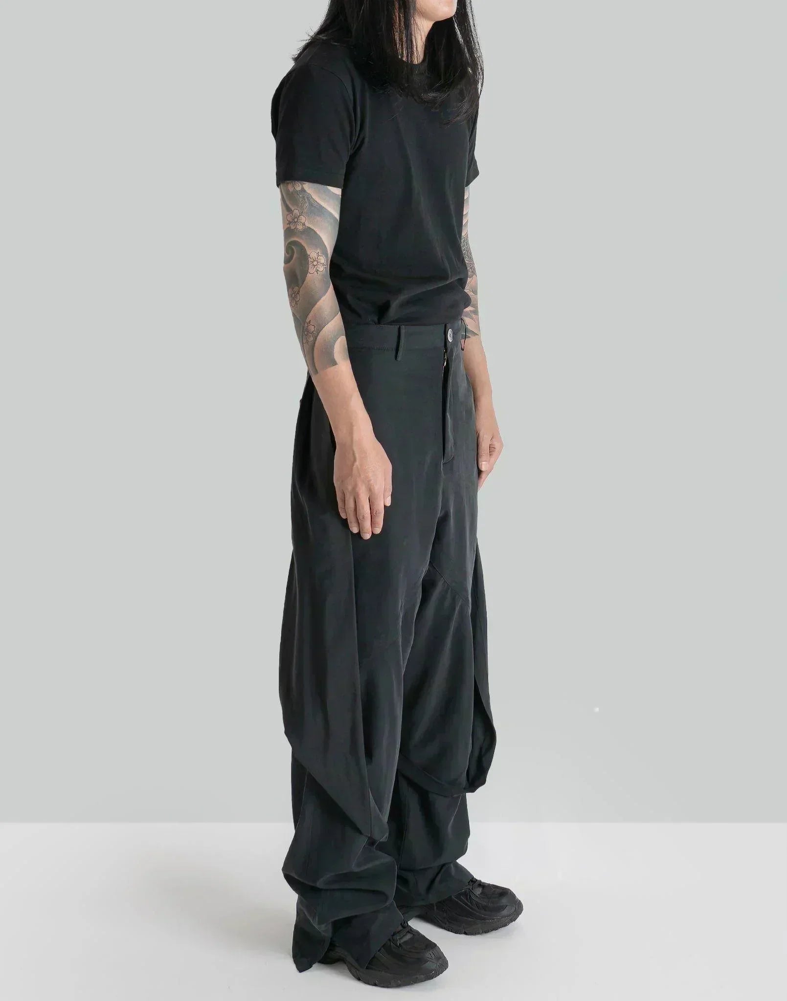 JiyongKim - LAYERED DRAPED TROUSERS - 082plus