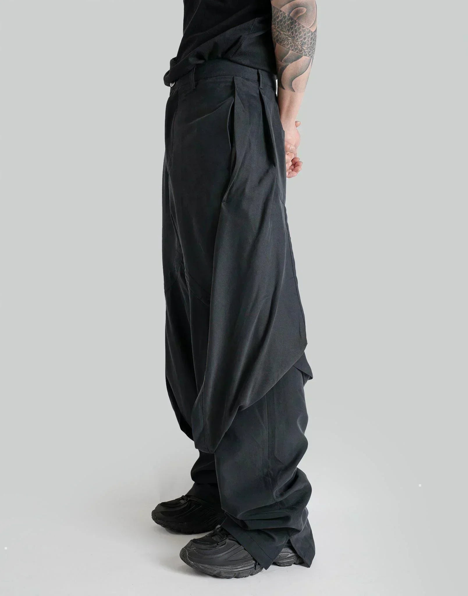 JiyongKim - LAYERED DRAPED TROUSERS - 082plus