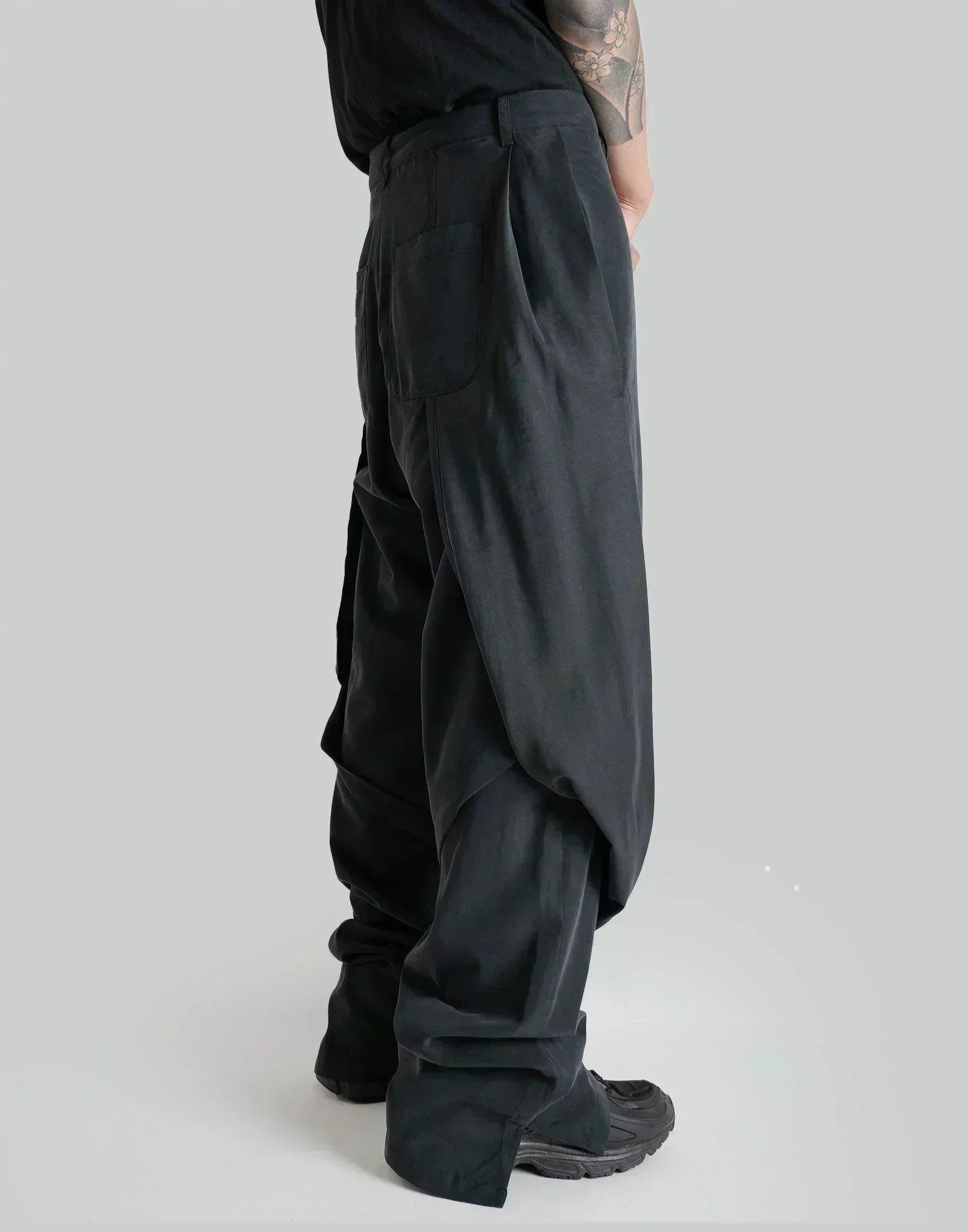 JiyongKim - LAYERED DRAPED TROUSERS - 082plus