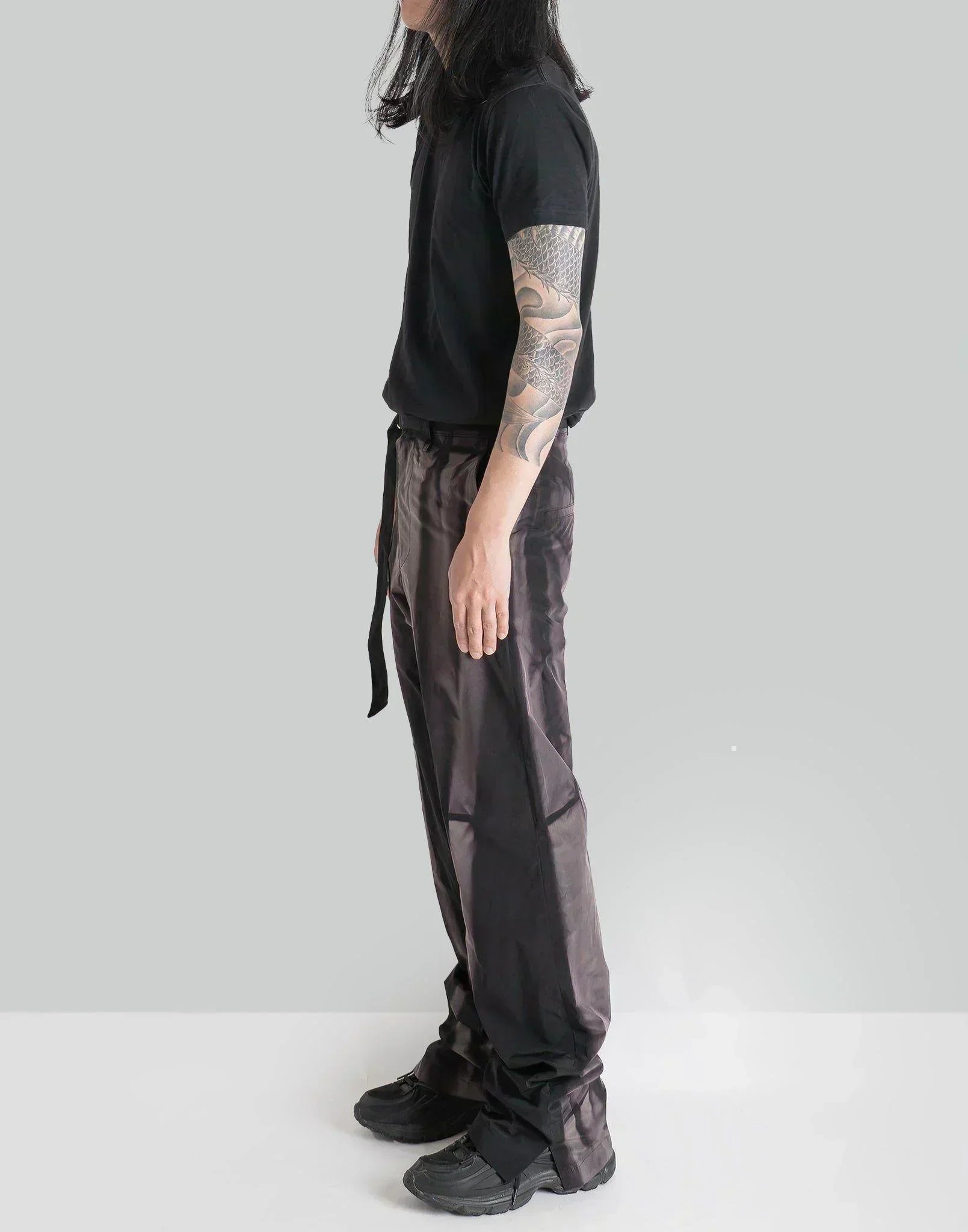 JiyongKim - SUN-BLEACHED BELTED STRAIGHT TROUSERS - 082plus