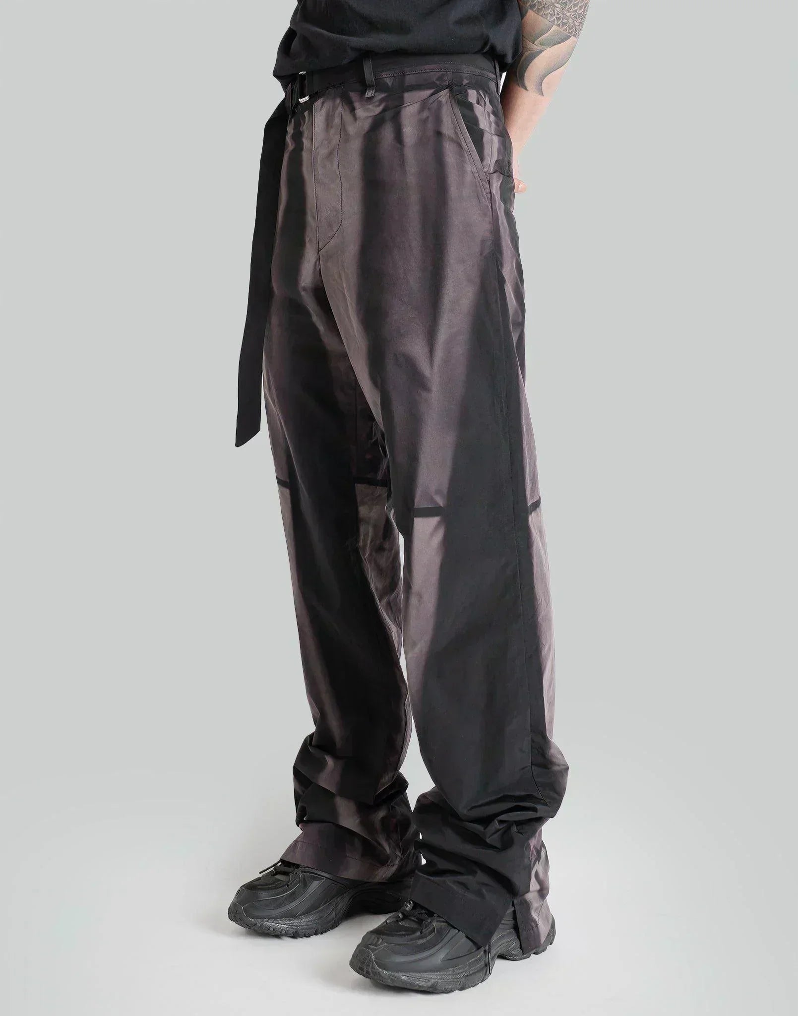 JiyongKim - SUN-BLEACHED BELTED STRAIGHT TROUSERS - 082plus