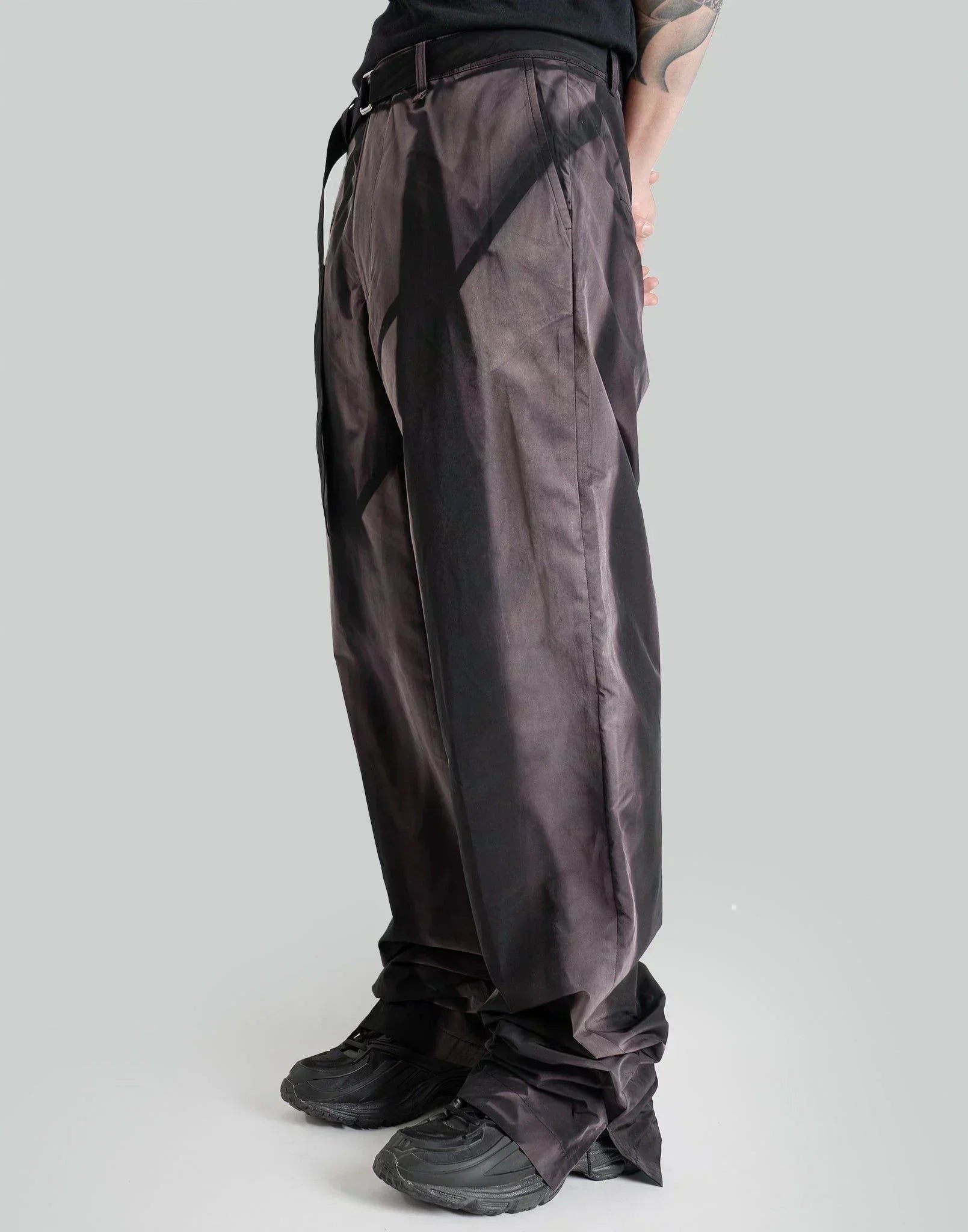 JiyongKim - SUN-BLEACHED BELTED STRAIGHT TROUSERS - 082plus