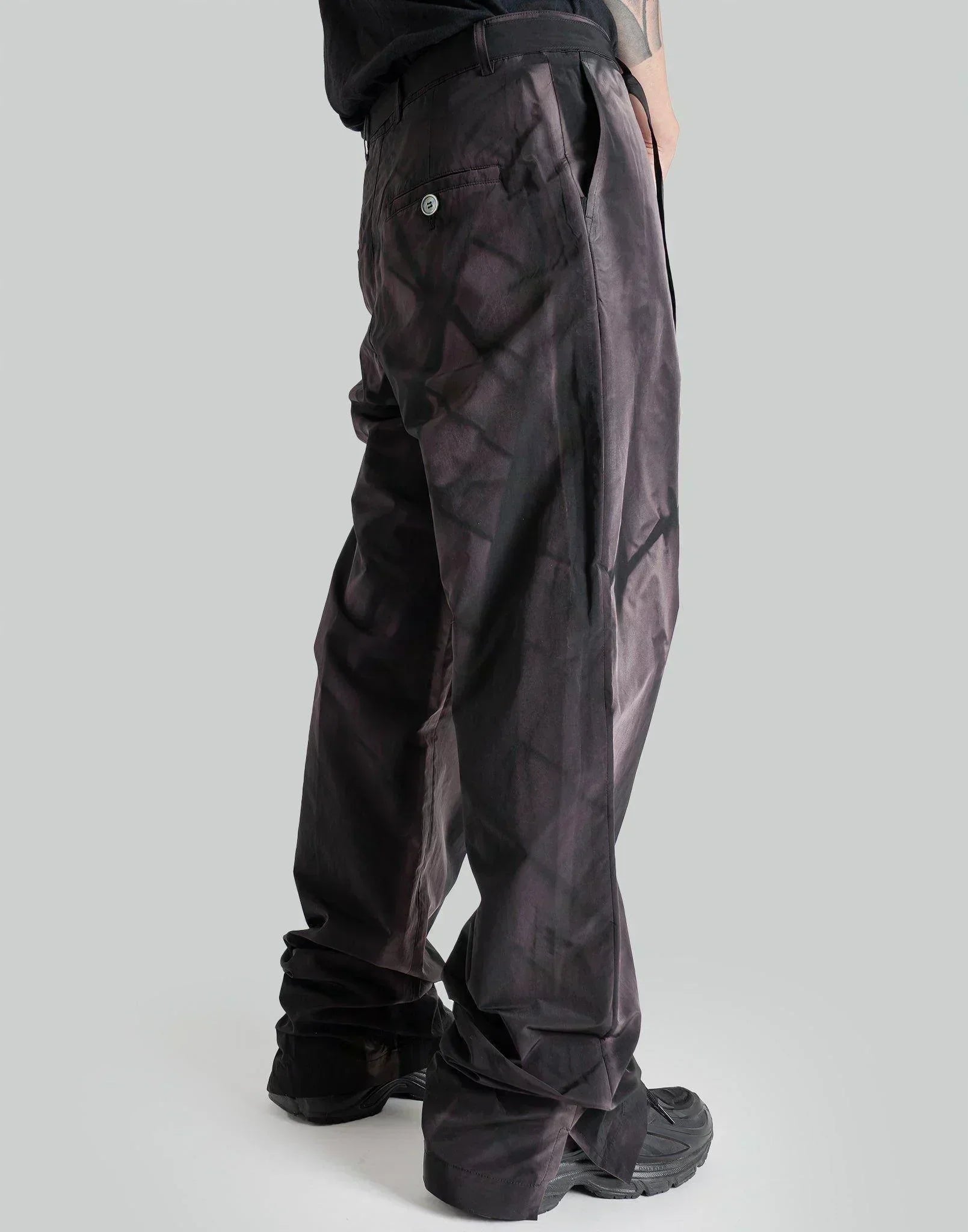 JiyongKim - SUN-BLEACHED BELTED STRAIGHT TROUSERS - 082plus