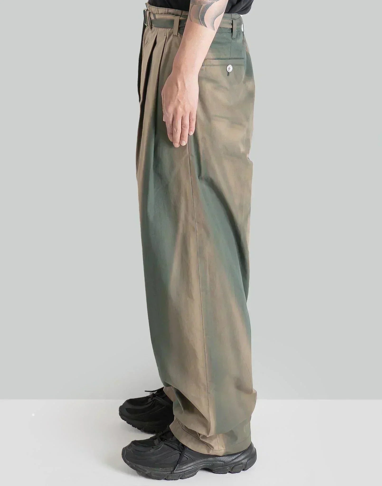 JiyongKim - SUN-BLEACHED BELTED WIDE TROUSERS - 082plus