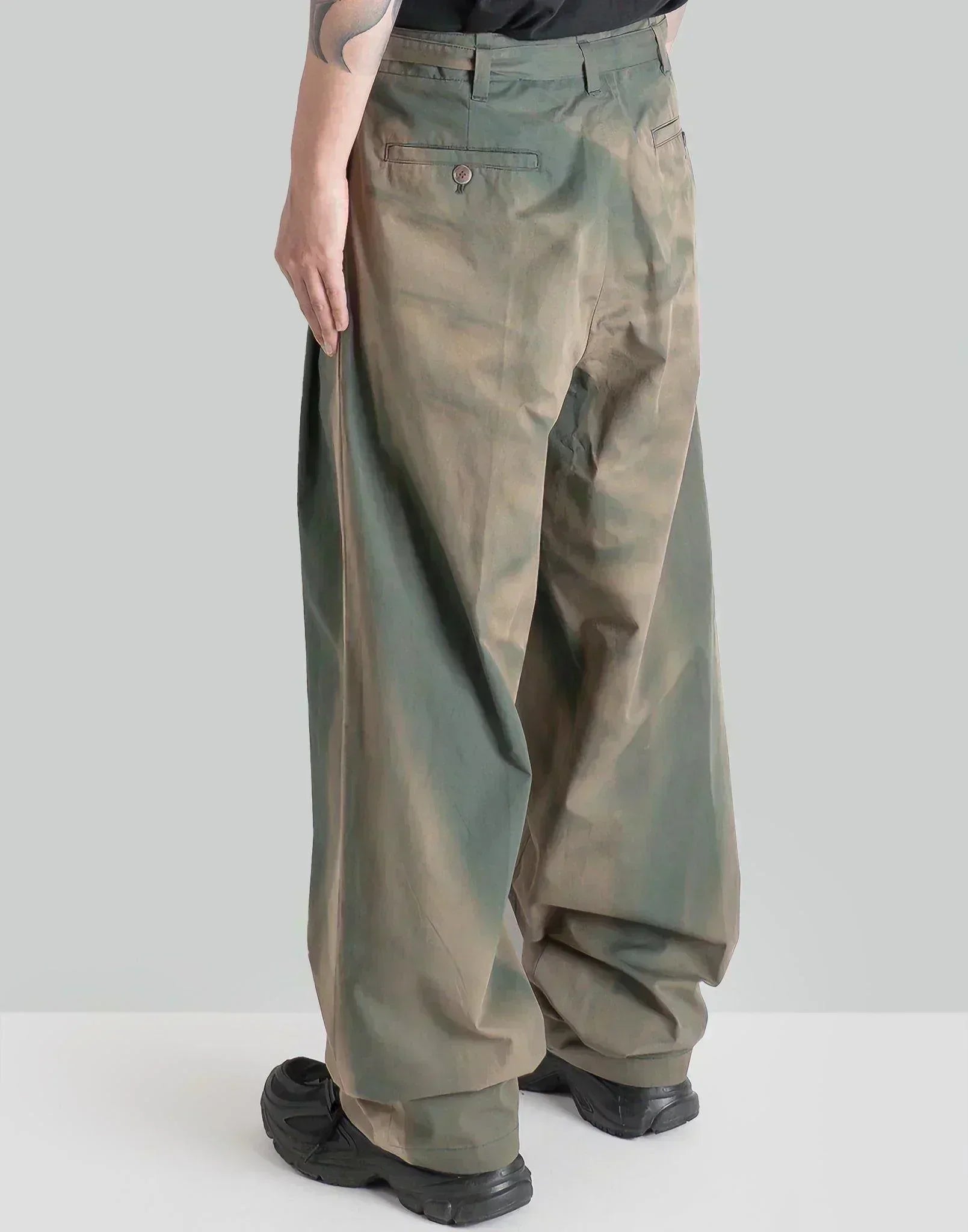JiyongKim - SUN-BLEACHED BELTED WIDE TROUSERS - 082plus