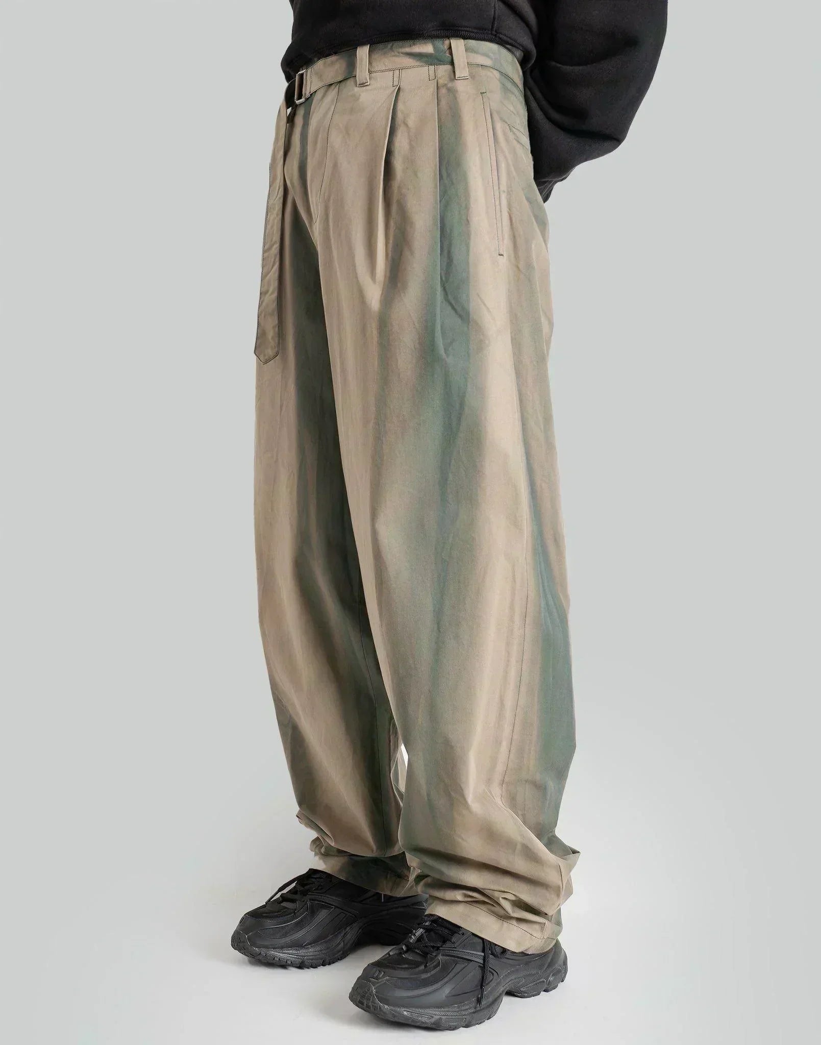 ゆきんこ JiyongKim SUN-BLEACHED BELTED WIDE TROUSERS – 082plus