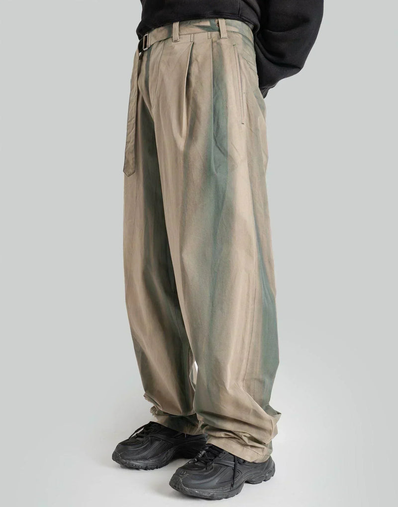 JiyongKim - SUN-BLEACHED BELTED WIDE TROUSERS - 082plus