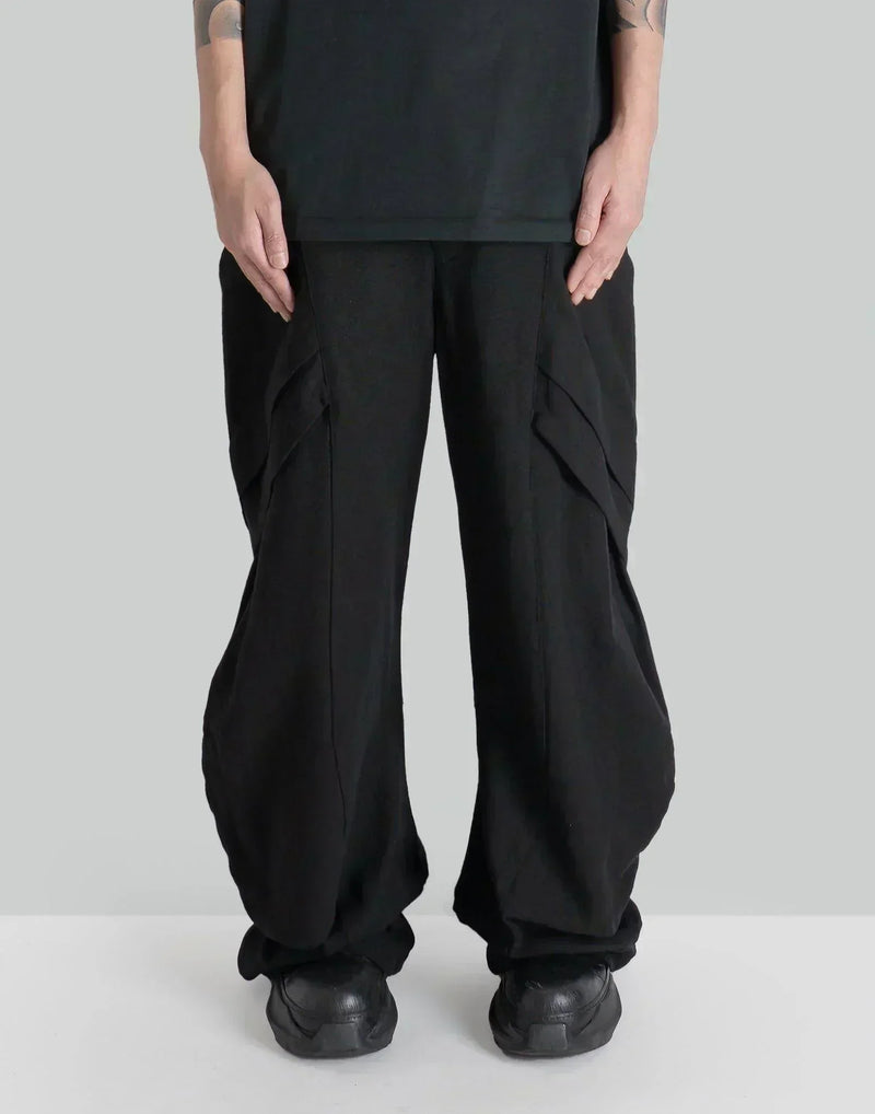 JiyongKim - SUN-BLEACHED CURVED WIDE TROUSERS - 082plus