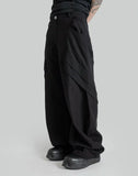 SUN-BLEACHED CURVED WIDE TROUSERS