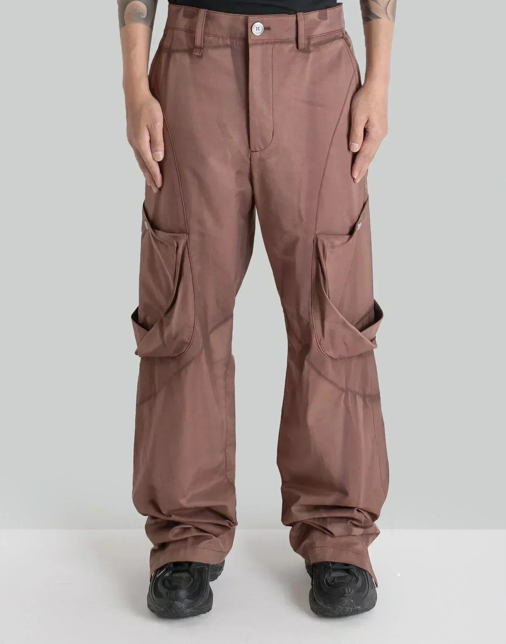 JiyongKim - SUN-BLEACHED DRAPED POCKET TROUSERS - 082plus