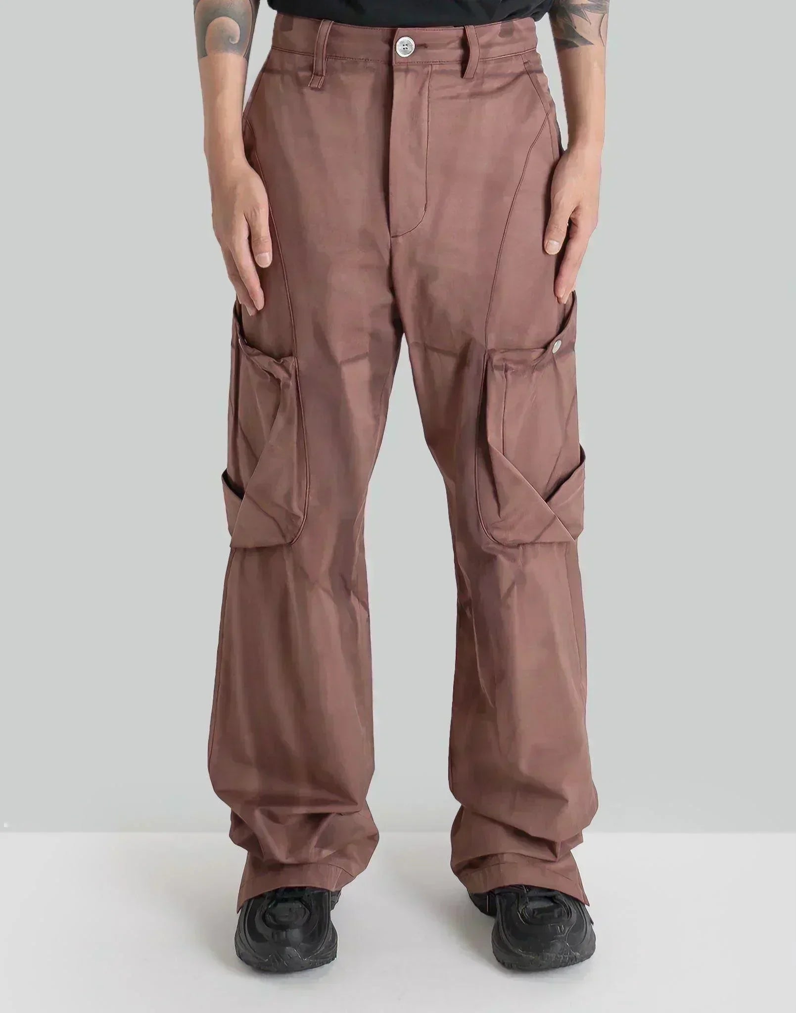 JiyongKim - SUN-BLEACHED DRAPED POCKET TROUSERS - 082plus