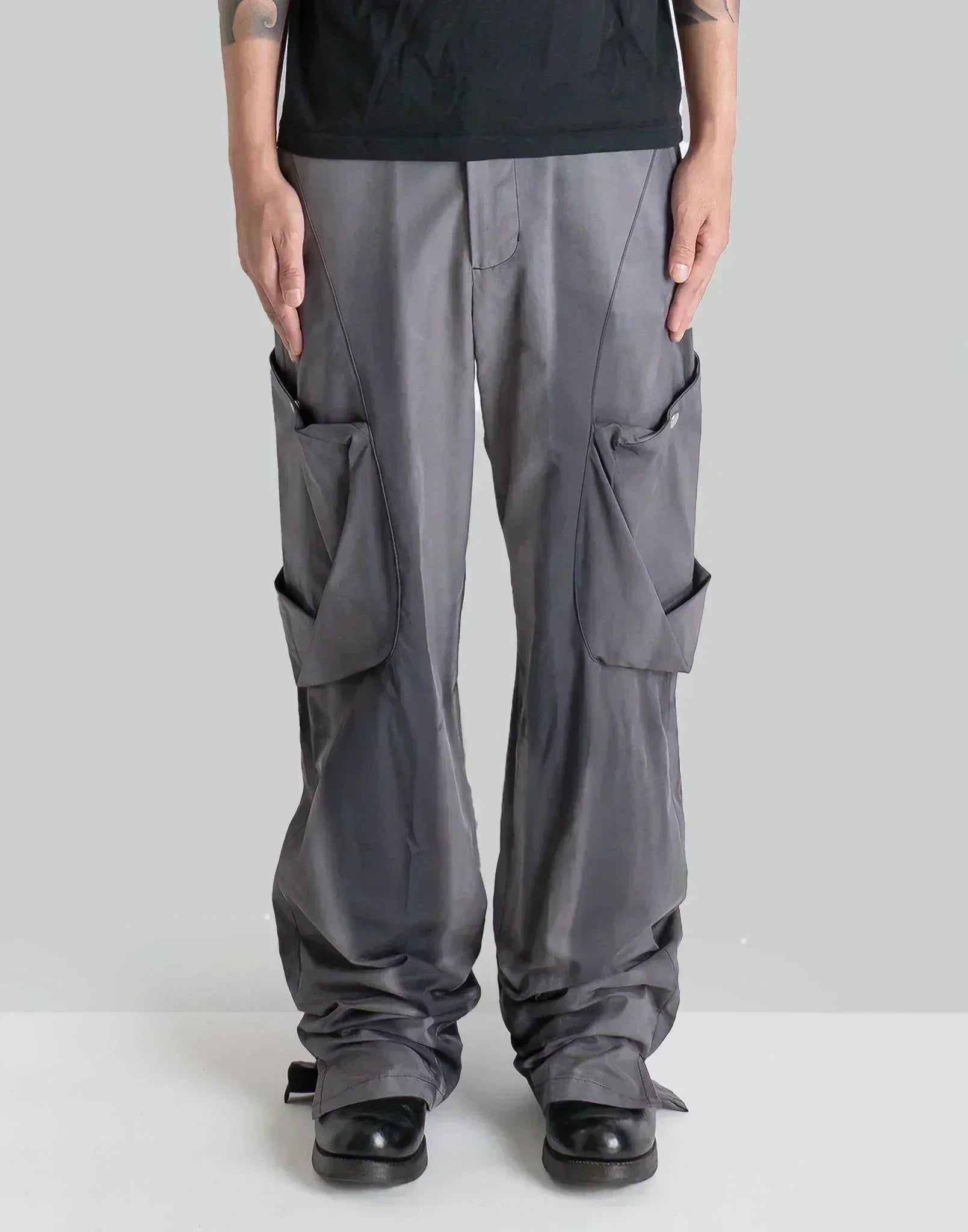 JiyongKim - SUN-BLEACHED DRAPED POCKET TROUSERS - 082plus