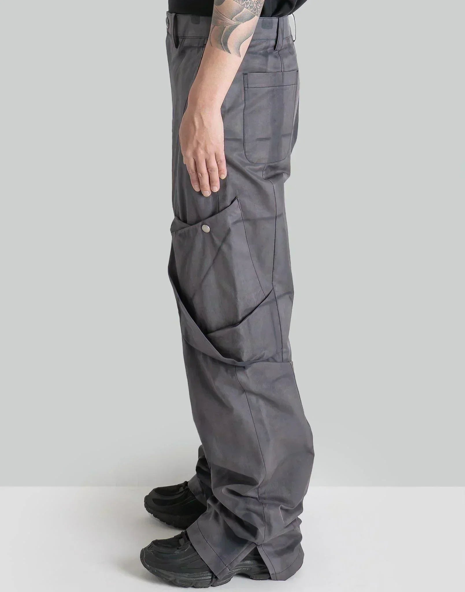 JiyongKim - SUN-BLEACHED DRAPED POCKET TROUSERS - 082plus