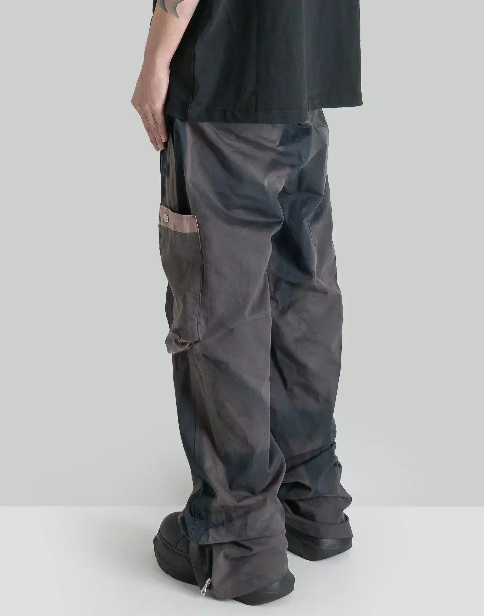 JiyongKim - SUN-BLEACHED DRAPED POCKET TROUSERS - 082plus