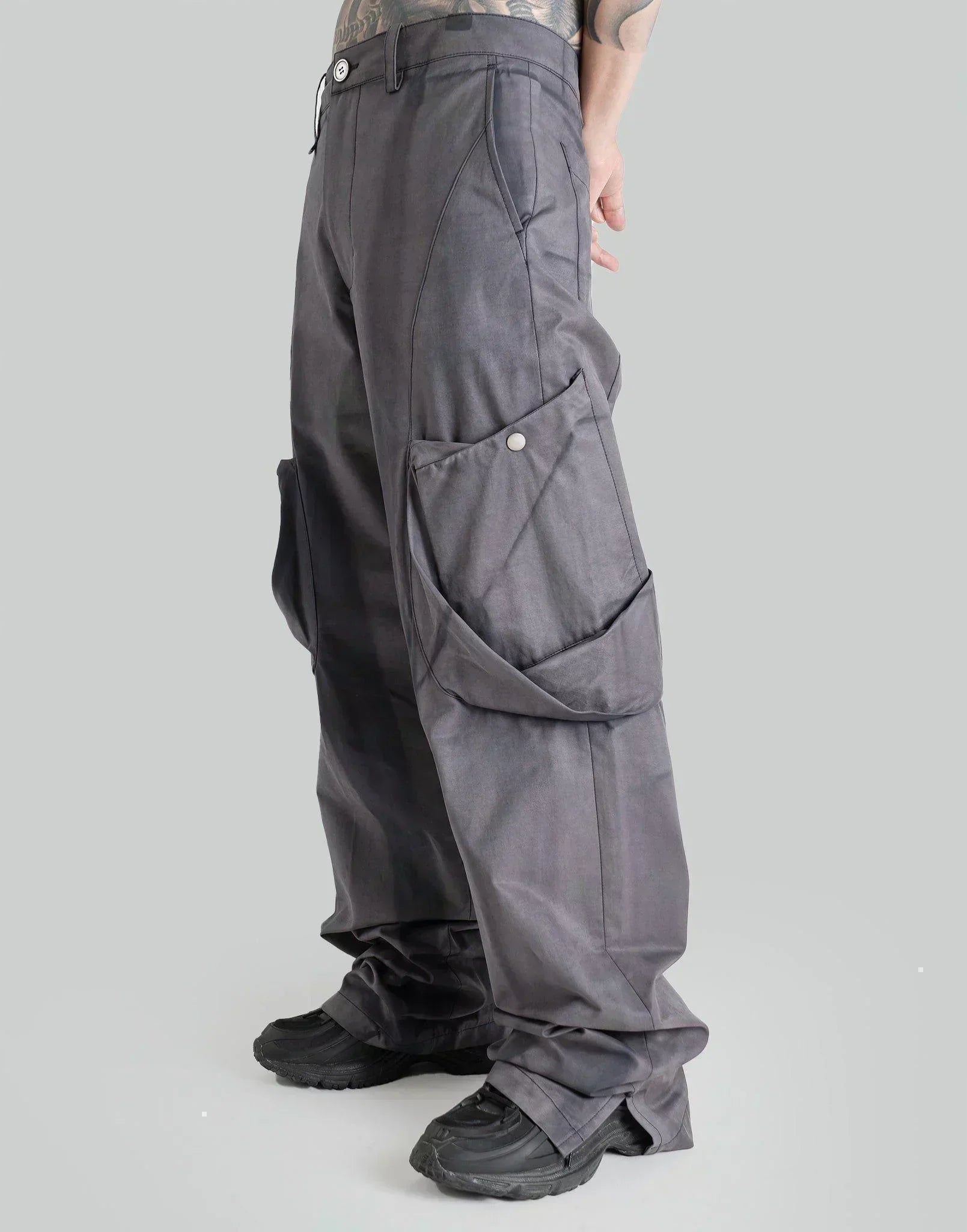 JiyongKim - SUN-BLEACHED DRAPED POCKET TROUSERS - 082plus